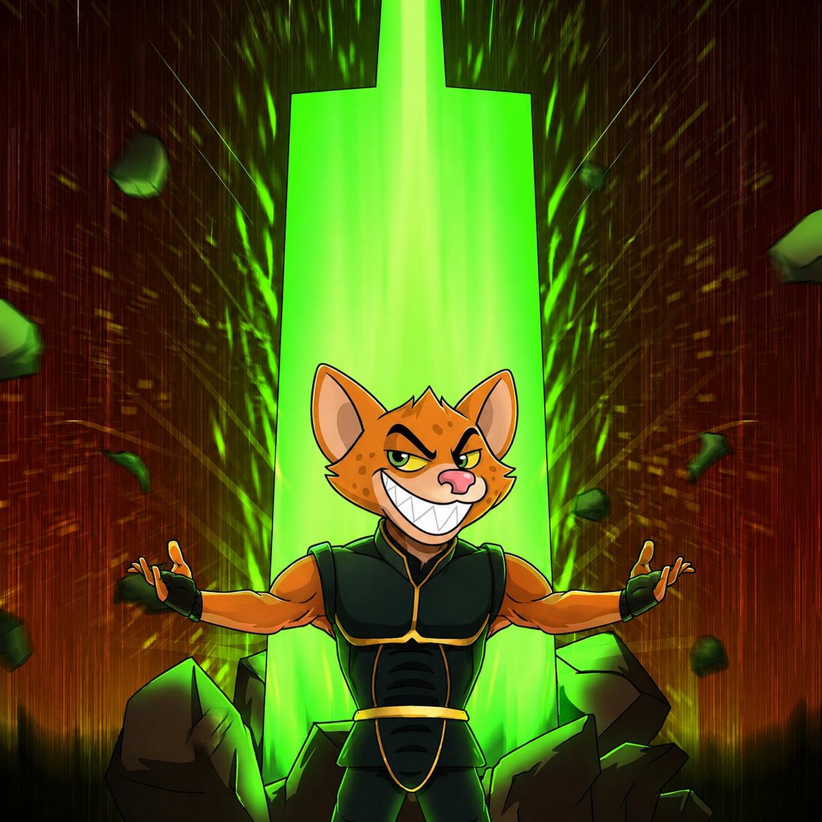 0x_barracuda's tweet photo. @HyenaCatSol Time to raise the green candle with @HyenaCatSol https://t.co/55o7qBx0qr