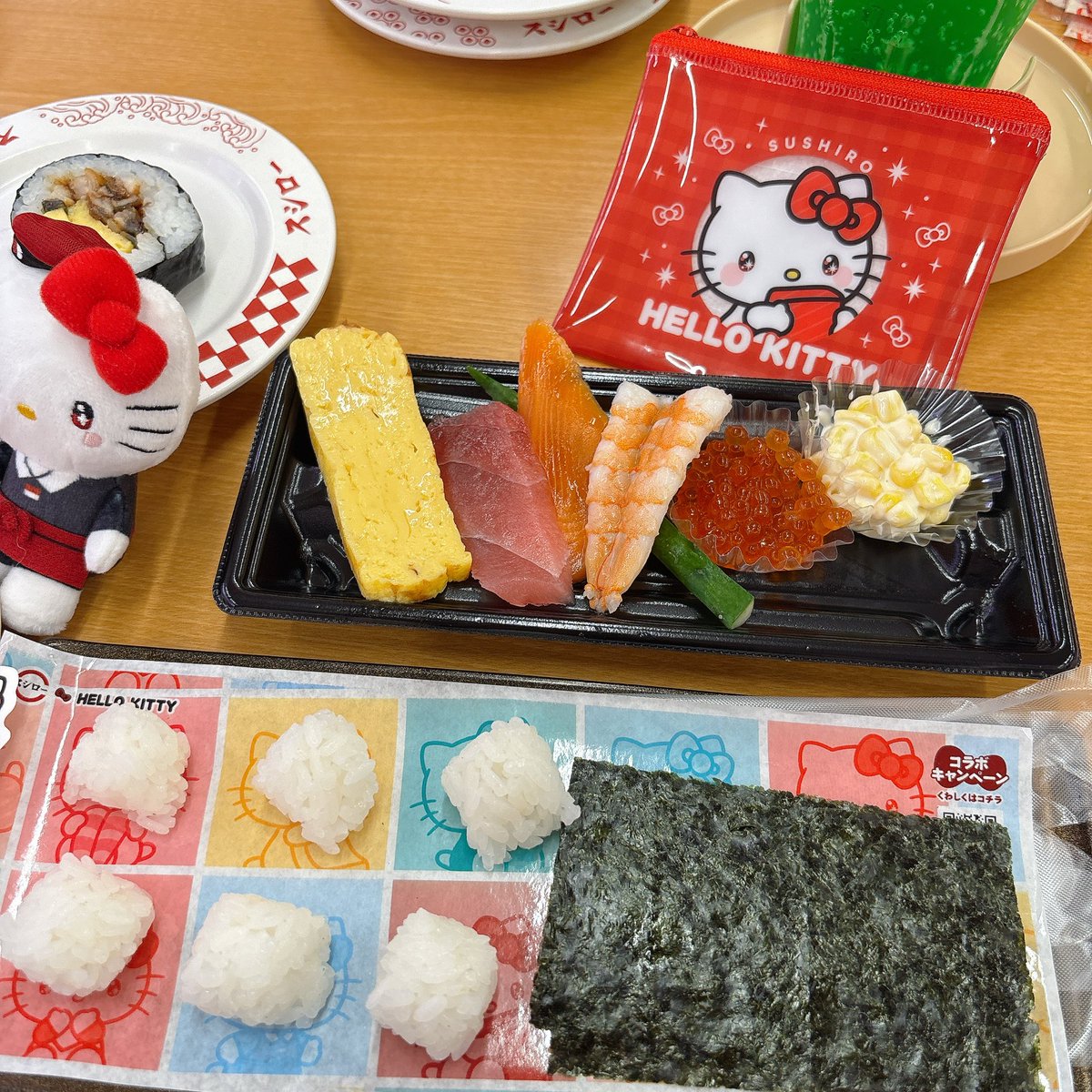 a84078274's tweet photo. 昨日の夜ごはん🍣❣️
ポーチはかわいいんだけど、マスコットはできたらシークレットじゃないやつが欲しかったなー💦 https://t.co/NwMVBYEYZt