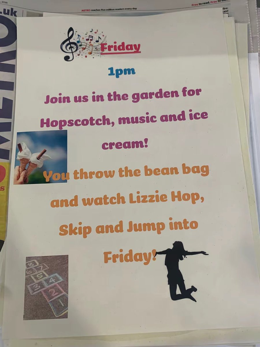 ActivityMft's tweet photo. Bit cold for hopscotch so ended up with a very intense 👀 ⬇️ 😂 game of bingo, lots of fun though, finished off with🍦 and an early dart for moi! 

And a few thank crunchie it’s Friday for the staff @Ward31MRI @MRIQualityTeam https://t.co/6gSMNUEoB4