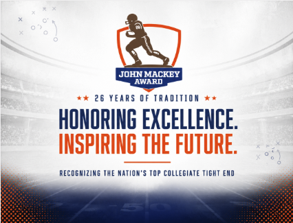 TheMackeyAward's tweet photo. The next chapter of the John Mackey Award begins today.

Our new website is officially live as we enter the 26th season.

Explore our new look, and follow this season's journey from preseason watch list to award winner.

#JohnMackey #CFAA #CollegeFootball

https://t.co/JjZT1uZIYK https://t.co/V6u1WQaWzS