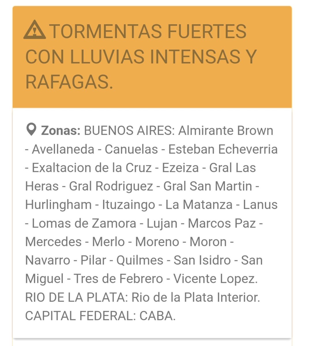 AmbaTransporte's tweet photo. AVISO A MUY CORTO PLAZO PARA TODO EL AMBA POR TORMENTAS FUERTES, DESDE AHORA CON VIGENCIA DE 1 HORA⚠️⛈️ https://t.co/zo6WMO7vVL