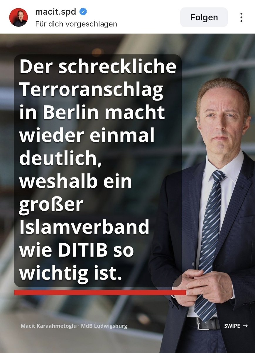 erenguevercin's tweet photo. Das ist sinnbildlich für unsere Religionspolitik:

Ausgerechnet nach einem islamistischen Anschlag auf den CSD und auf queeres Leben präsentiert ein #SPD-Politiker die #DITIB als Lösung.

Eine DITIB, die strukturell, finanziell und personell vom autokratischen Regime Erdogans abhängig ist. Ihre religiöse Autorität ist die türkische Religionsbehörde Diyanet - dieselbe Diyanet, die Erdogans Repressionen gegen die queere Community in der Türkei religiös flankiert. Die Imame und Funktionäre der DITIB sind Beamte genau dieser Behörde.