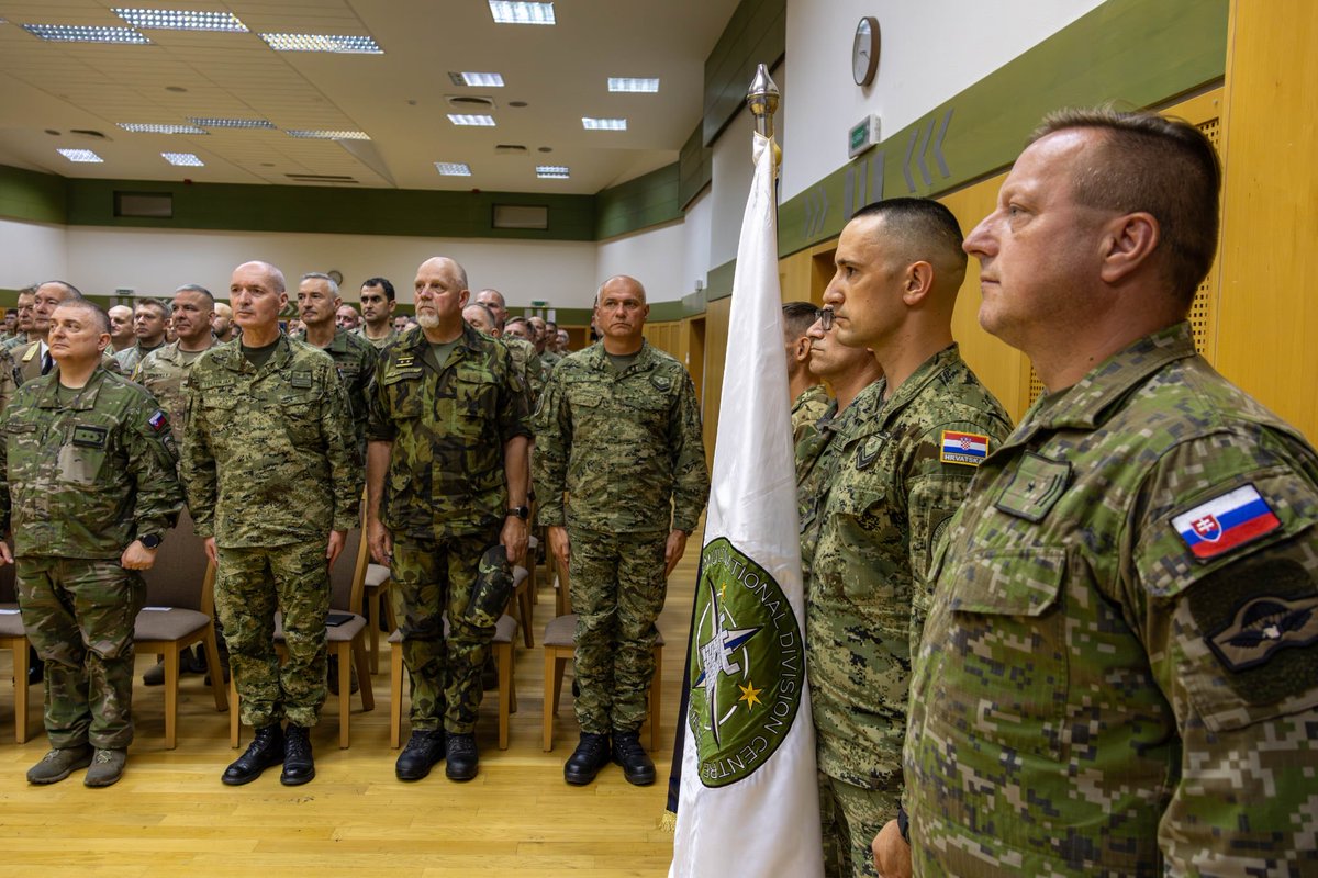 HQMNDC's tweet photo. HQ MND-C has entered a new chapter.
After three years of outstanding leadership, MG Tibor KRÁLIK transferred command to MG László ANTAL—the first Hungarian General Officer to command HQ MND-C.
Thank you, General KRÁLIK. Welcome, General ANTAL!
#NATO #HQMNDC #ChangeOfCommand https://t.co/3NL2KwzC8B