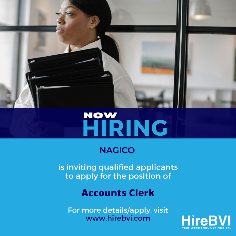 HireBvi's tweet photo. NAGICO in the BVI is seeking an Accounts Clerk.
For more details/apply visit:
https://t.co/SlTHnHvSRF
#hirebvi #bvi #bvijobs #bviemployment #jobsearch #jobhunt #hiring #nowhiring #jobs #careers#work#recruitment #jobopening #vacancy #job #jobseeking #caribbeanjobs #buildingbvi https://t.co/HTZYmMCknQ