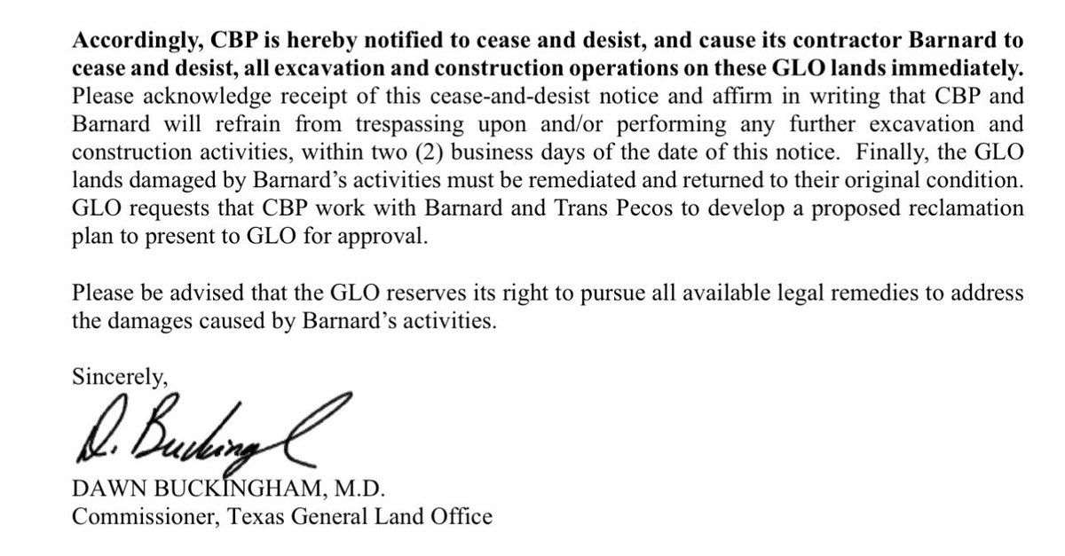 sammiecarrots's tweet photo. The General Land Office issued a statement this morning after border wall contractor Barnard Construction illegally cleared state-owned land in the Big Bend. The property was being leased by Trans Pecos Ice, an LLC tied to founders of the cooler brand Yeti https://t.co/McJcCV2nwn https://t.co/XgNae76mAJ