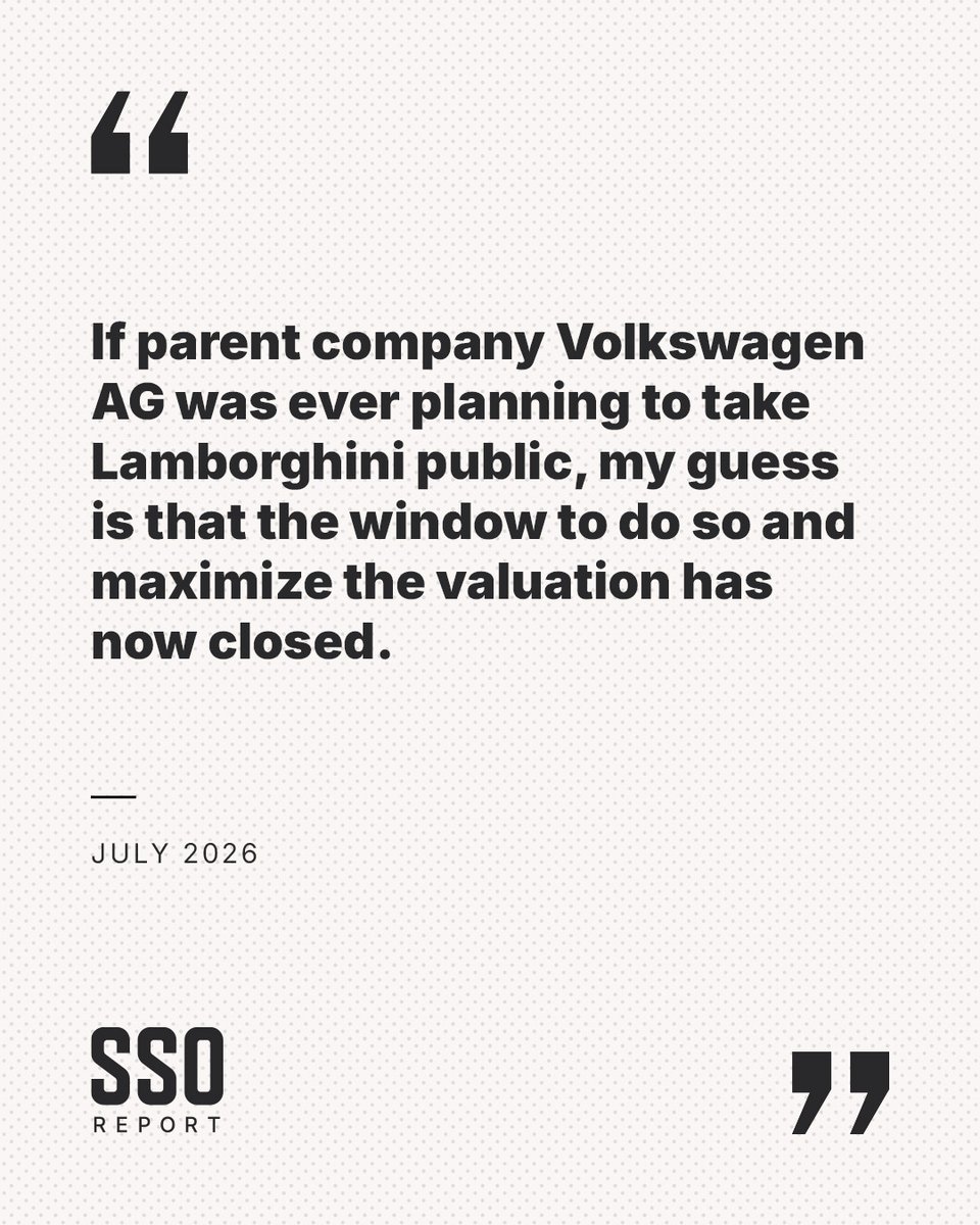 SupercarOwner's tweet photo. Bentley and Lamborghini’s first half-year results for 2026 aren’t looking good. Bentley is in need for a portfolio reset, while Lamborghini needs to grow in profits without relying on special editions.
Read more here: https://t.co/bWlvhObrzD
#ssoreport https://t.co/eymoA8XfuE