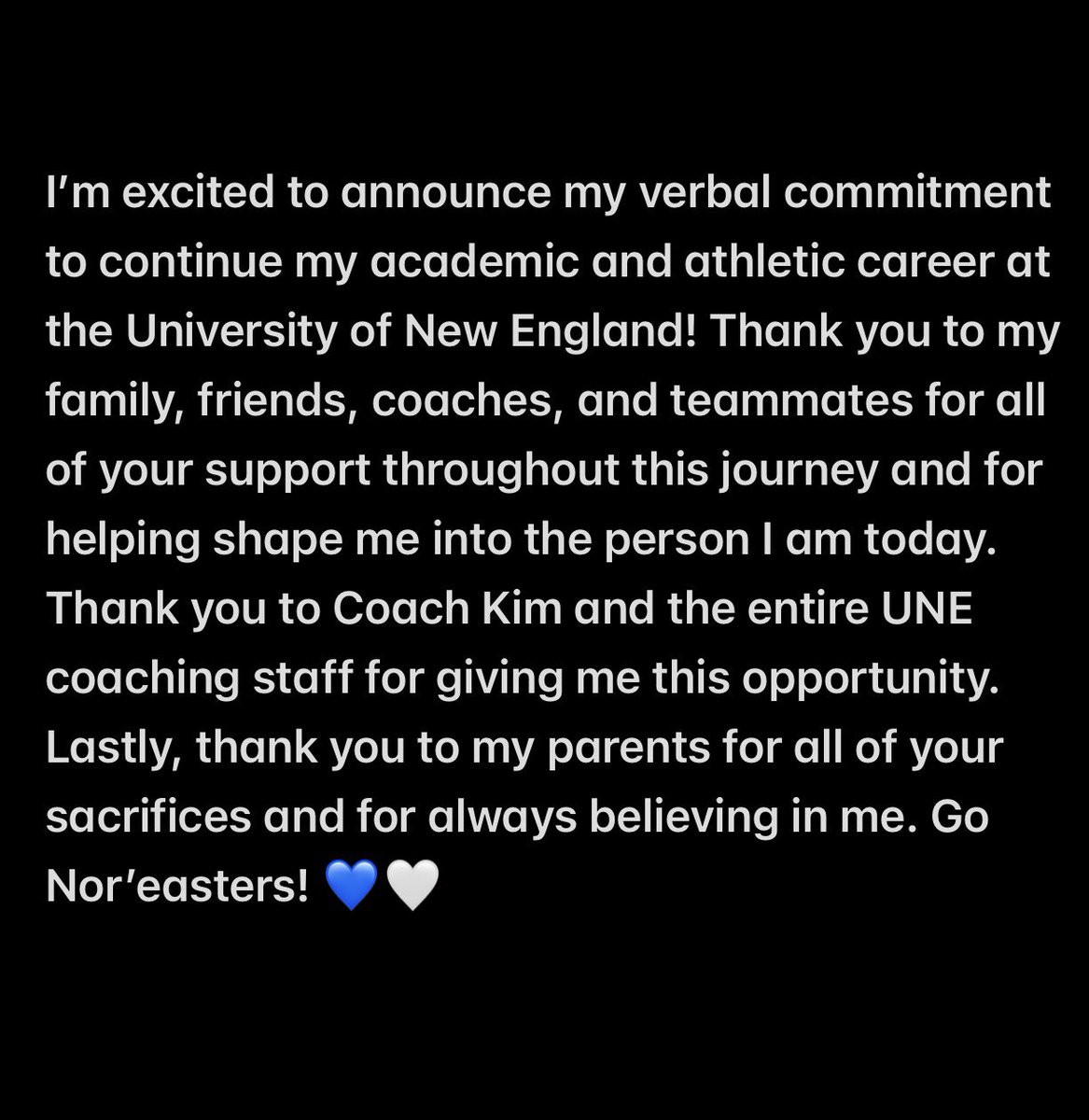 EmmaOlson2027's tweet photo. UNE ‘31 🤍💙 @une_softball @PolarCrush @PolarCrushRoy18 @MSCAthletics https://t.co/HNNGXY4NZb