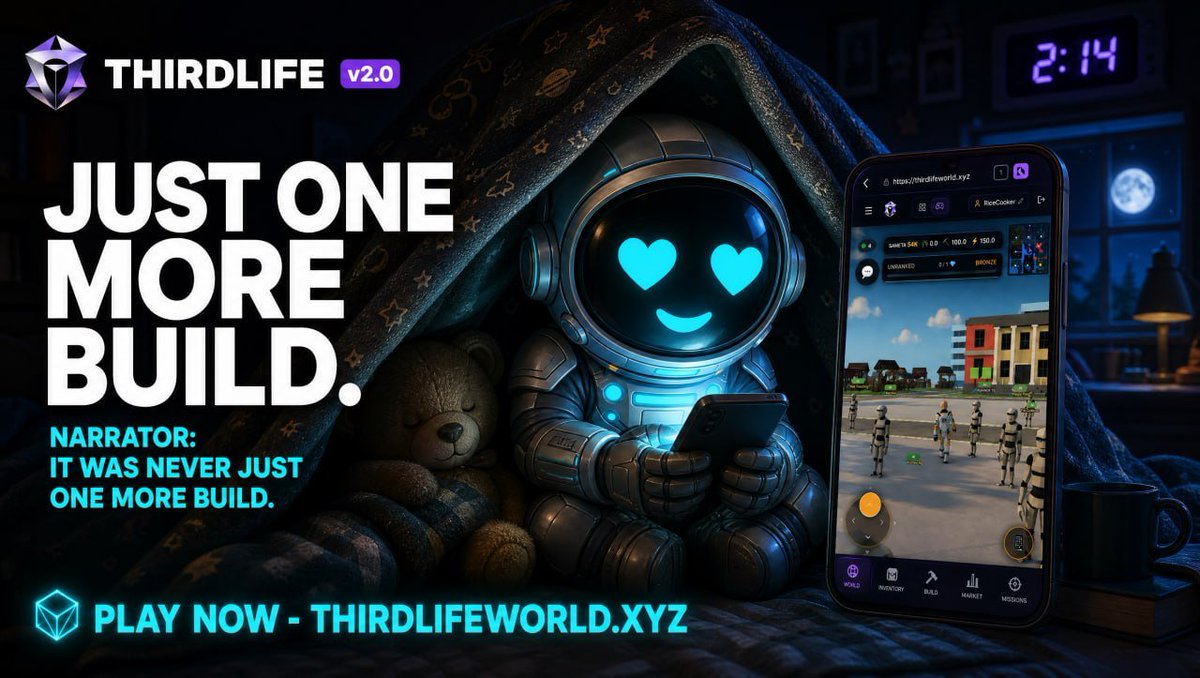 AlphaMetaEco's tweet photo. Just one more build.. and then one more parcel... and then one more agent.

That’s how ThirdLife gets you.

You start checking the game for a minute and suddenly you’re planning your whole economy at 2AM. https://t.co/NjrTbLg1Dt