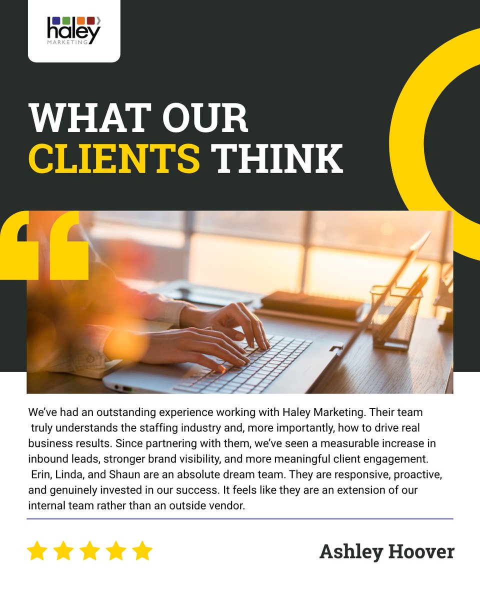 haleymarketing's tweet photo. Firms that are generating more leads, building stronger brands, and creating meaningful engagement aren't leaving growth to chance. They're investing in the right expertise to help them move forward. https://t.co/vfbV5BGajn