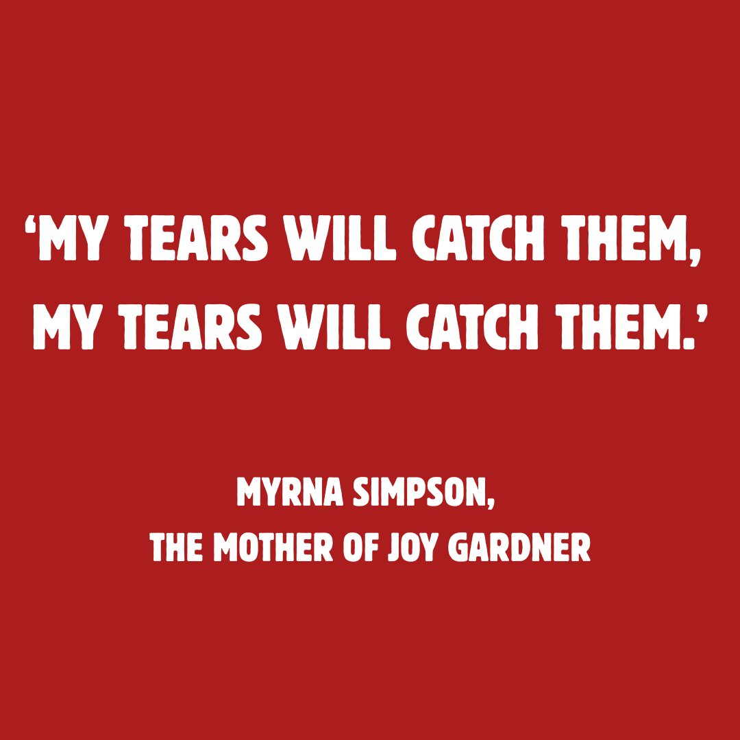Race_Class's tweet photo. 33 years ago, Joy Gardner was killed by the police in her home. 

✊🏾 In this piece for Race &amp; Class, The People’s Tribunal on Police Killings opens with a quote from Joy’s mother, Myrna Gardner. https://t.co/DtLhpFTDC2