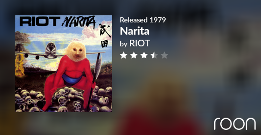 frequencyrules's tweet photo. RIOT / Narita 感想UP。
https://t.co/veOAYybmS0
超有名なジャケットのハードロック。ジャケットのアグレッシヴさとは裏腹にちょっとコマーシャル性を高めたようなスタンスに聴こえますが、ボルテージの高い躍動感を放ってくる良いアルバムですね。 https://t.co/W2baerOJkk