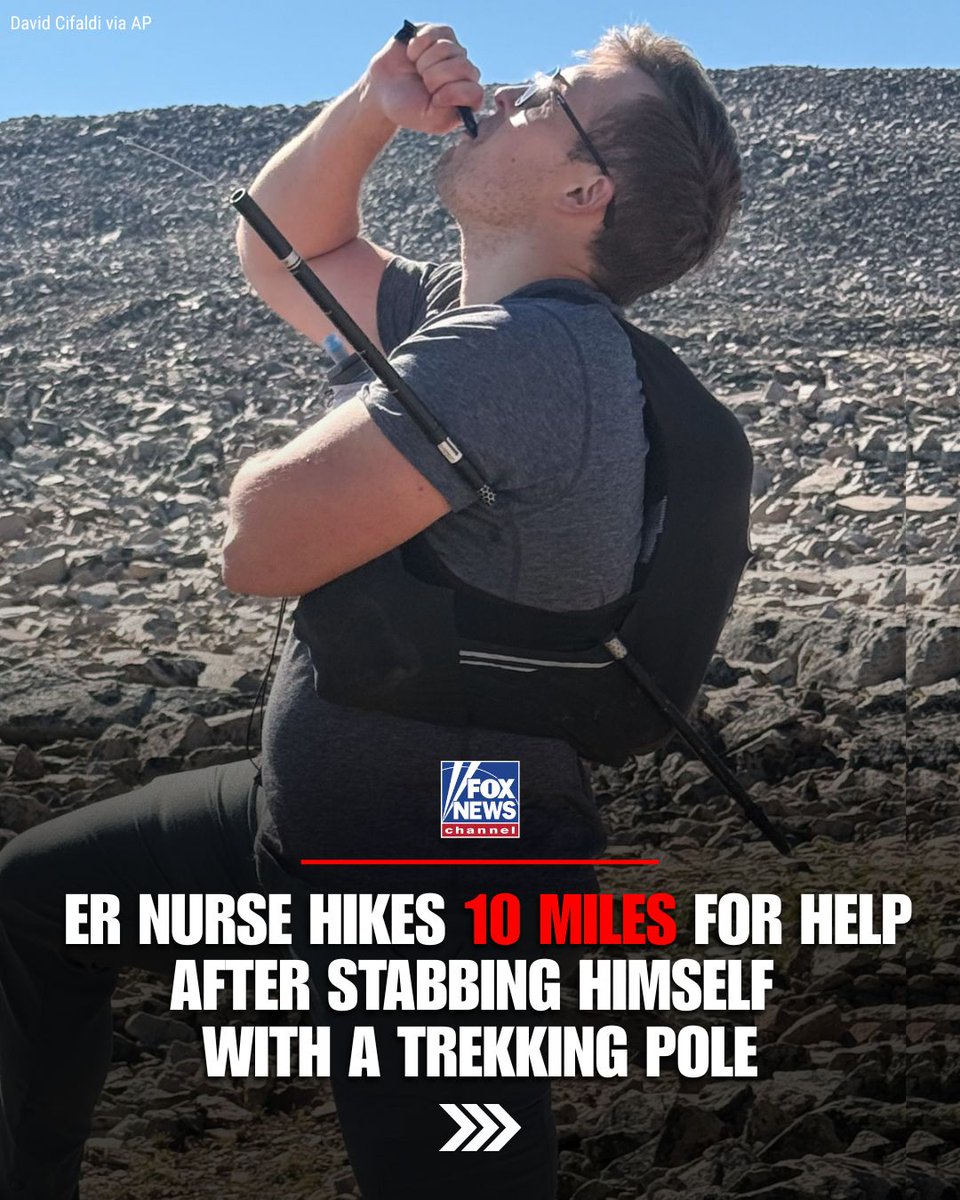 Meganm5fe's tweet photo. An ER nurse hiked more than 10 miles to safety after a trekking pole pierced his side during a climb on Montana’s Granite Peak. https://t.co/HosiZtLq5J