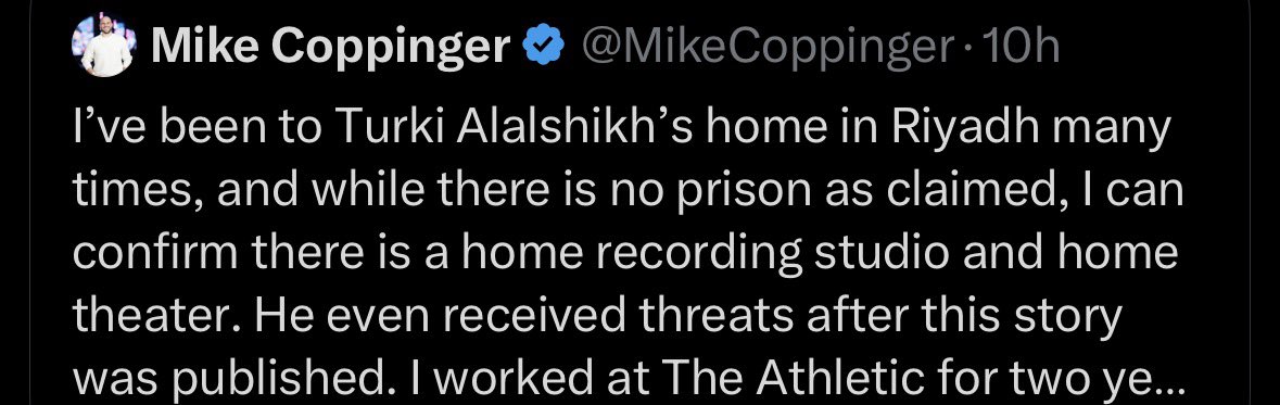 YoungDanielDad's tweet photo. Did you get your daddy @Turki_alalshikh  permission before deleting the tweet @MikeCoppinger? https://t.co/oy9YtLn3XQ