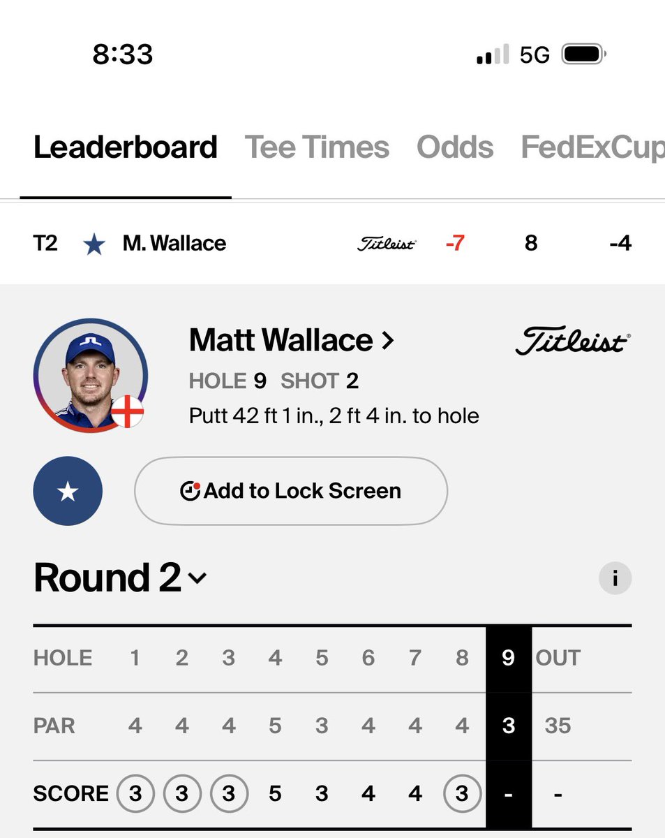 realCSlovacek's tweet photo. ANOTHER Birdie 🐦 for @mattsjwallace on the @PGATOUR at this week’s @RocketClassic.  

Currently, Tied for 2nd Place! Go WIN this week, my man! https://t.co/j1EqV1QIkV
