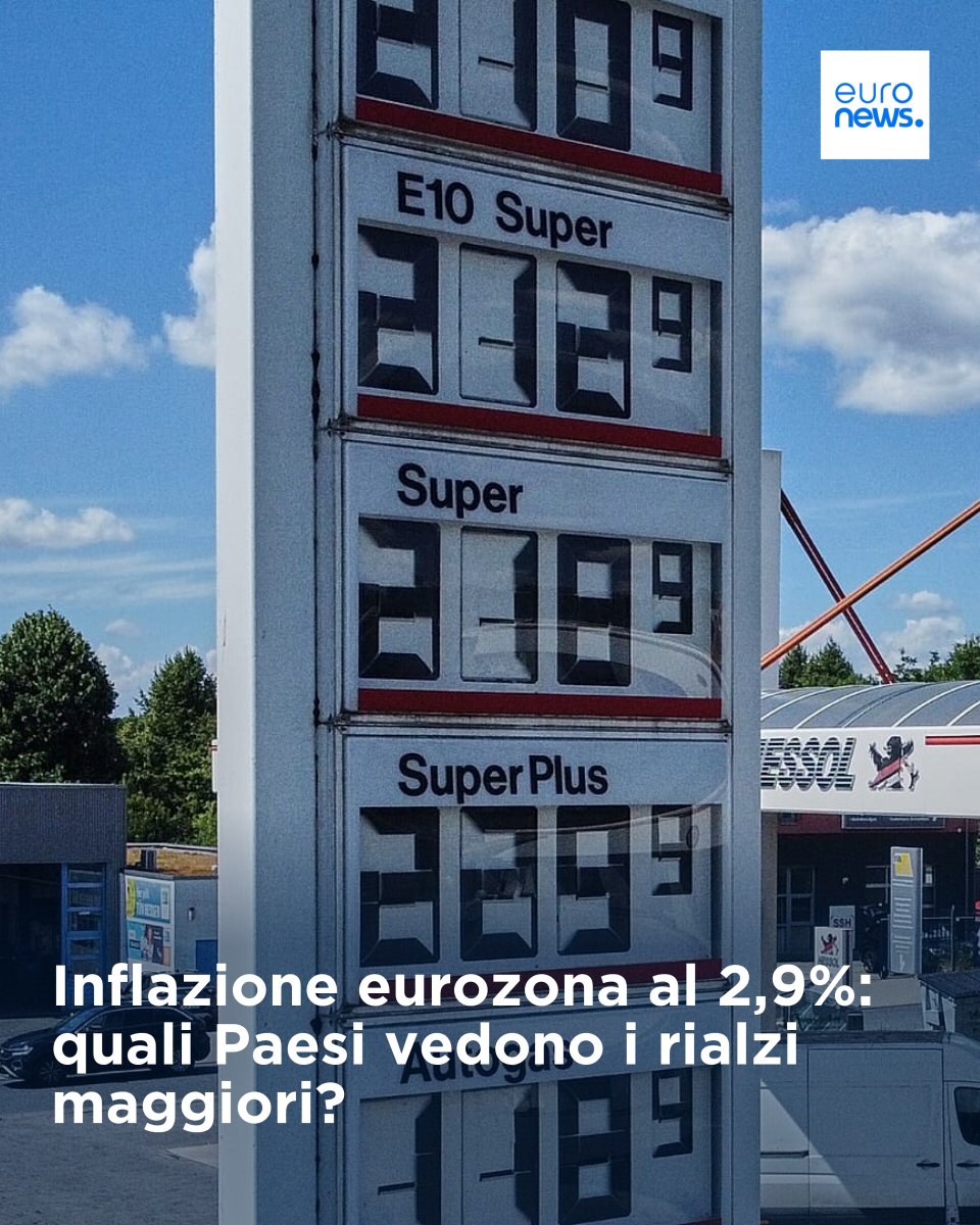 euronewsit's tweet photo. L'inflazione dell'Eurozona è salita al 2,9% a luglio, ma le pressioni sui prezzi sono molto diverse tra i Paesi membri: ecco dove è accelerata, dove è calata e come hanno reagito i mercati.
➡️ https://t.co/QLEF6HgBhi https://t.co/RVKfxJUdod