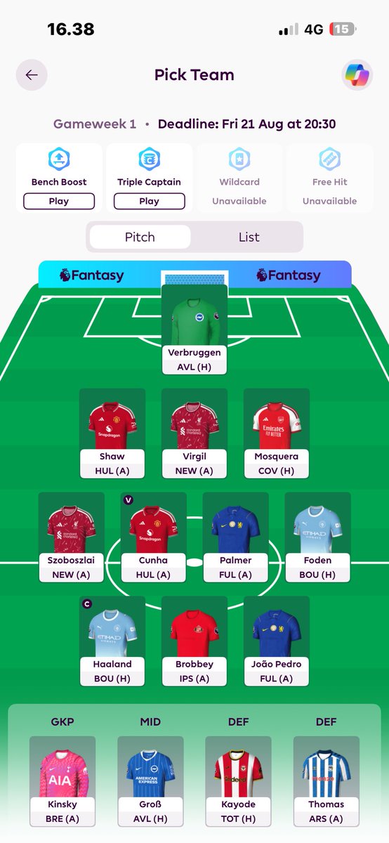 aarska6api's tweet photo. @FPL__Raptor This rn its going to change little bit forsure https://t.co/fv59z9o1Xi