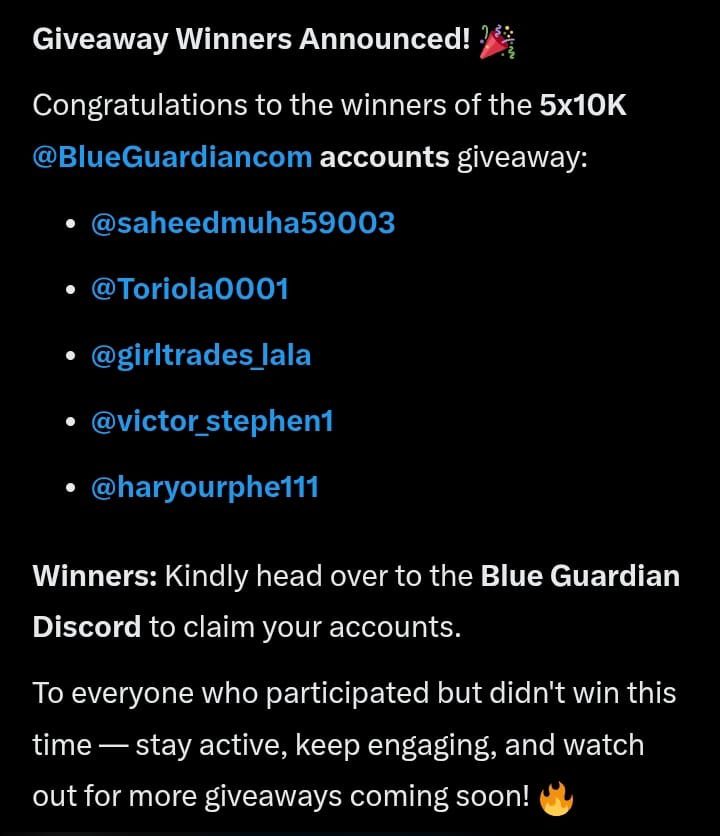JadonsiiMichaab's tweet photo. Congratulations traders 

@saheedmuha59003
@Toriola0001
@girltrades_lala
@victor_stephen1
@haryourphe111

Kindly reach out to discord to claim your account https://t.co/9XhnOU2ttu