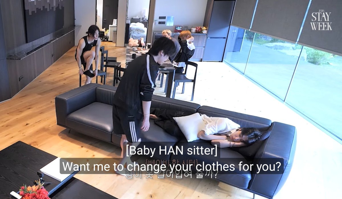 Iesbianmings's tweet photo. jumping on the couch to get jisung's attention and gently caressing his thigh while asking him if he wants him to change his clothes for him....... these are some never seen before levels of insanity even for minho what the fuck https://t.co/0eZLeS5fHC