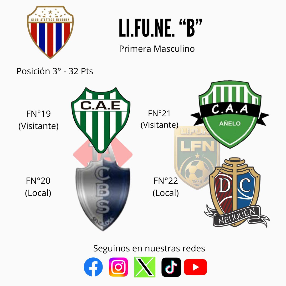 TAdicional_'s tweet photo. 🔥 Recta final 🔥
Se aproxima la recta final y se va a disputar la FN°19. Donde varios equipos van a pelear por el segundo ascenso a Primera División "https://t.co/Ww1Vr580F4 A".
¿Quién se lleva el segundo ascenso??
#LifuneB #RectaFinal #TiempoAdicional https://t.co/RpqSLtkRxu