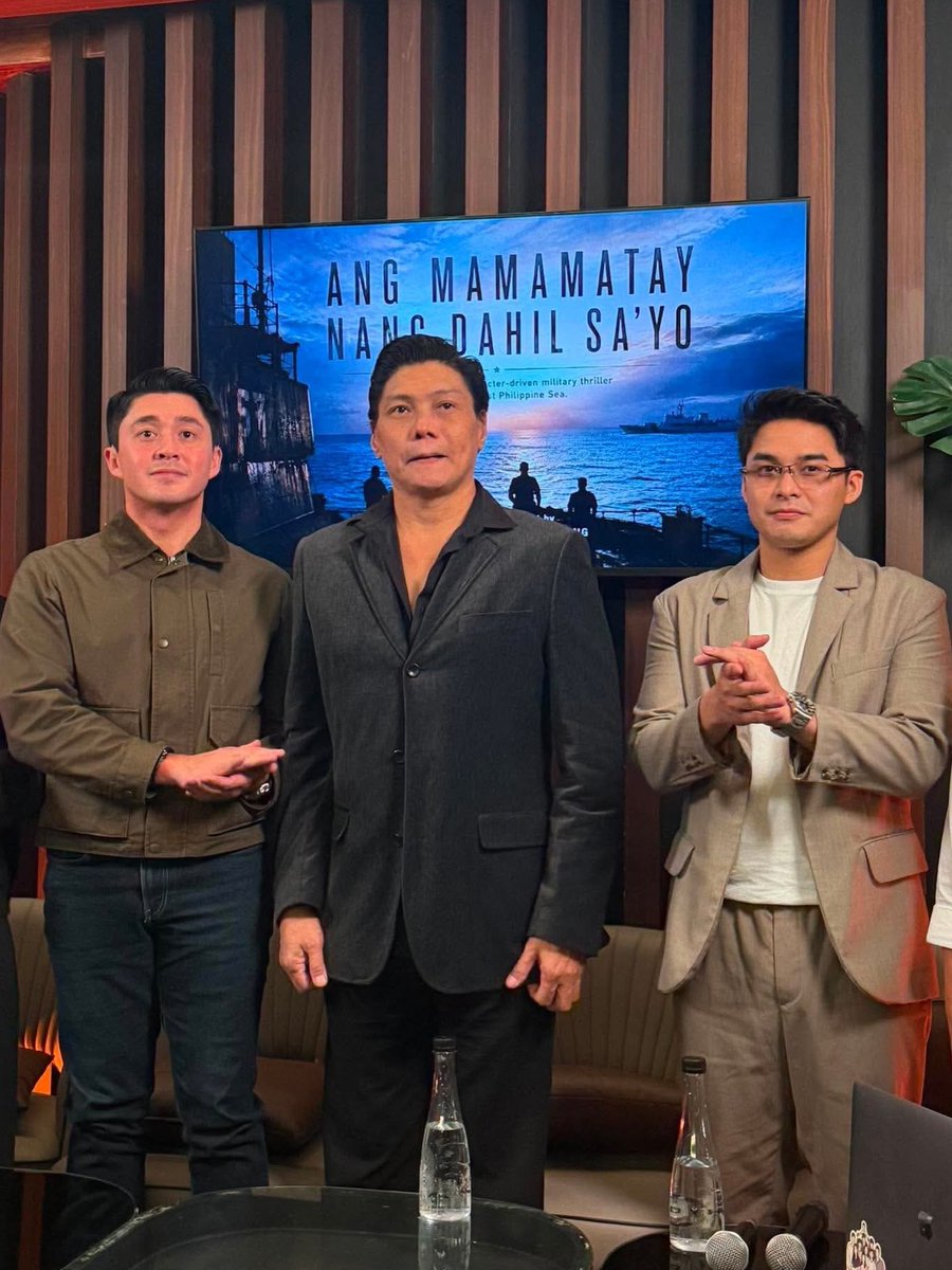 Push_Alerts's tweet photo. McCoy de Leon, Mon Confiado, Arron Villaflor, and Gold Azeron lead the cast of the upcoming military thriller film “Ang Mamamatay Nang Dahil Sa ‘Yo” which officially revealed its cast this afternoon. https://t.co/UqzOiqcYM5