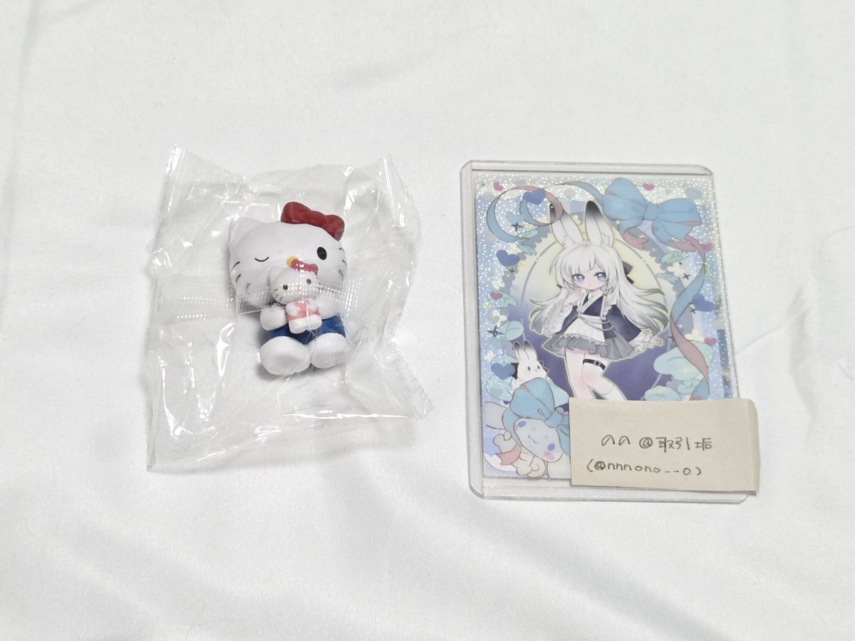 nnnono__0's tweet photo. 【交換】サンリオキャラクターズ ぬいぐるみといっしょフィギュア2

譲:キティ

求:シナモン

郵送のみ交換可能です
検索からでもお気軽にお声掛け下さい https://t.co/e7MI38kY27