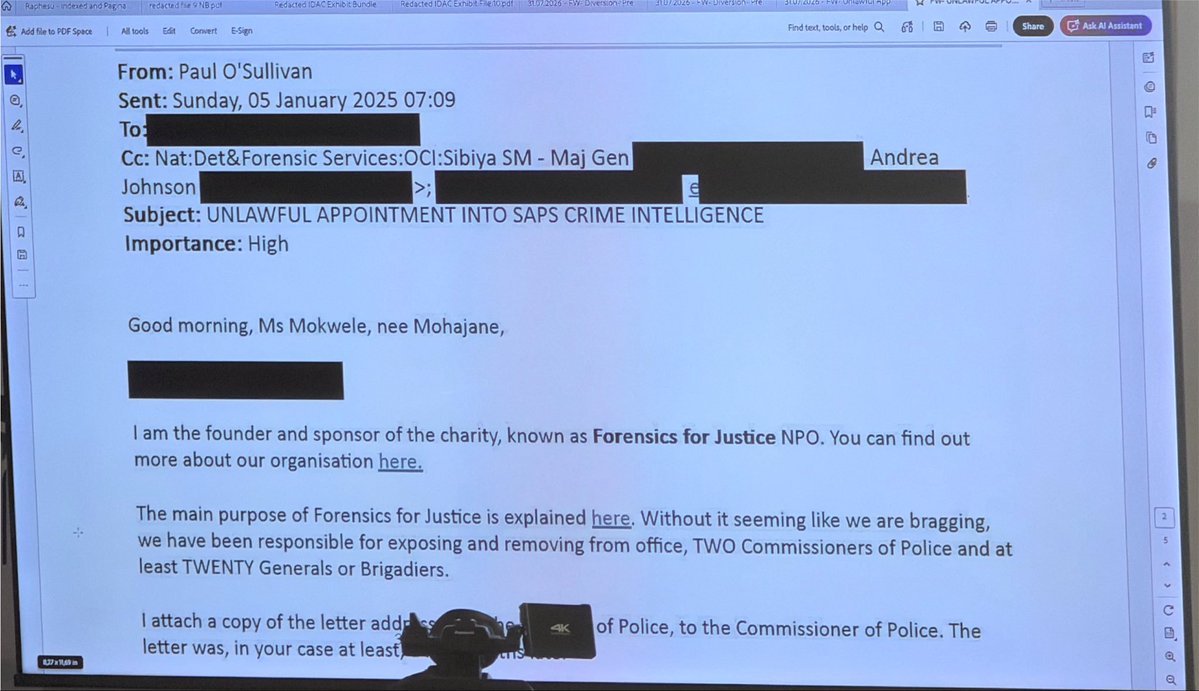 PaulSau1's tweet photo. @Abramjee I am worried with Paul O'SULLIVAN is being let Scott free how on earth was he allowed to abuse MOKWELE like this https://t.co/GUkeEQinep