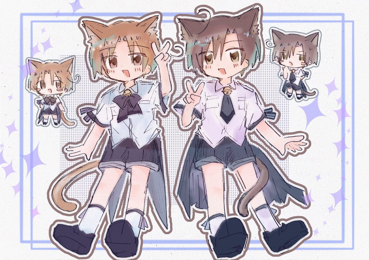 tsukiyurys's tweet photo. くるん兄弟ねこ🐾💖　#aph https://t.co/2eVIcY1hki