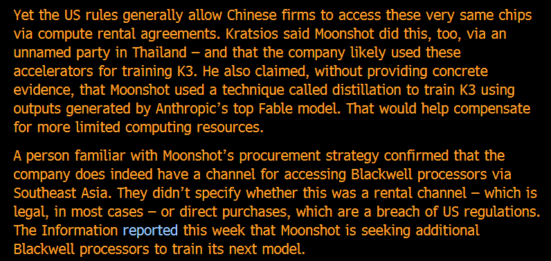 TheStalwart's tweet photo. It's so funny that Chinese open source companies, when faced with a lack of Nvidia chips (due to restrictions) just use datacenters in South East Easia instead https://t.co/lj3x7snz32 https://t.co/xo5zKYIBW3
