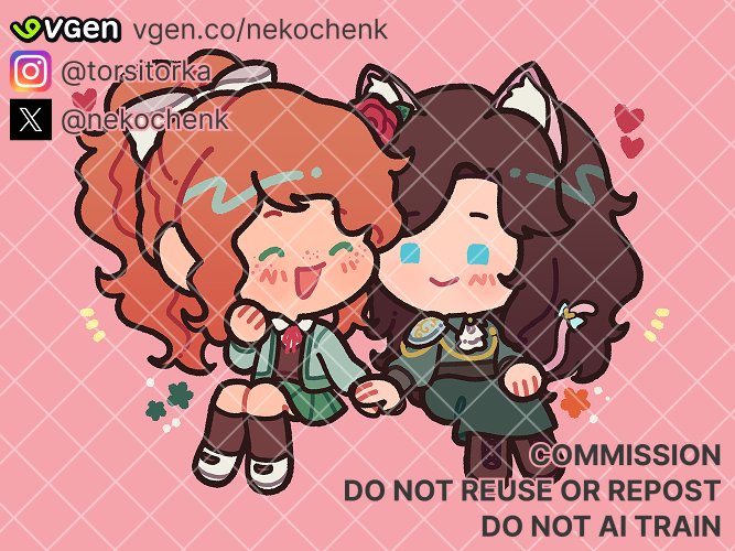nekochenk's tweet photo. commissions results!! thank you for commissioning~ ☆\(•u•  ) 

#VGenComm #VGen #artidn #CommissionOpen https://t.co/MMZ0CfOj3M