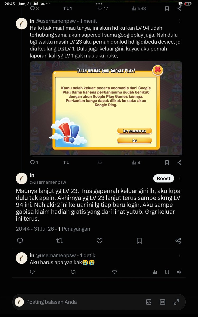 usernamenpsw's tweet photo. @roticoklatt__ Hallo kak , kakak tau gak aku harus apa😭 https://t.co/qUM7OlZ9pq
