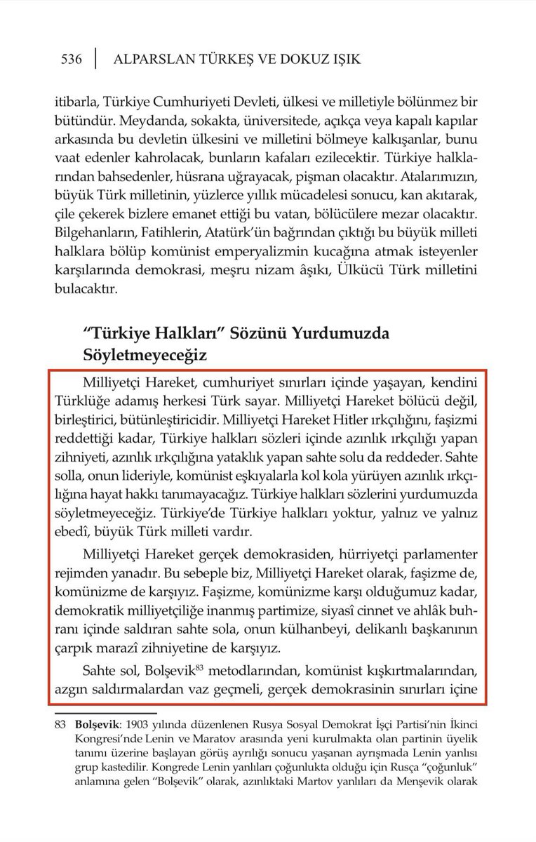 TurancUlkucu's tweet photo. “Türkiye halkları sözlerini yurdumuzda söyletmeyeceğiz. Türkiye'de Türkiye halkları yoktur, yalnız ve yalnız ebedî, büyük Türk milleti vardır.”

Türk’ün Son Başbuğu Başbuğ Alparslan Türkeş https://t.co/xR9xC2ziMO