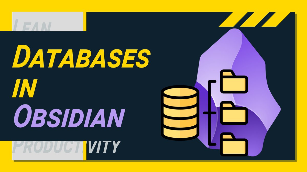 skasper's tweet photo. 💡 MASTER Obsidian's Powerful DATABASE FOLDER Plugin!

Learn step-by-step how to harness the power of the Database Folder plugin in Obsidian. Make your data work for you!

🎞️ https://t.co/fG7K4xk7cH

#LeanProductivity for #Obsidian https://t.co/2cVqkULdP8