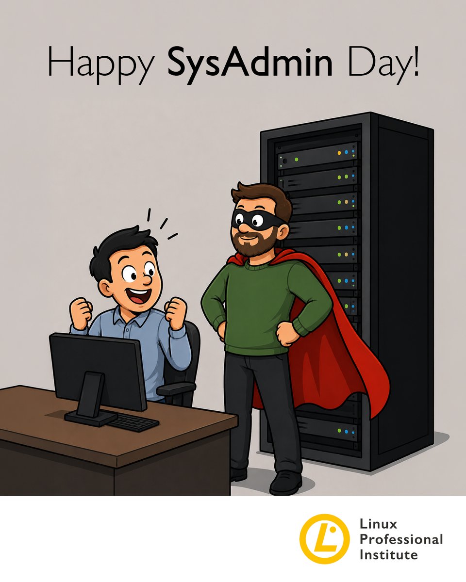LPIConnect's tweet photo. Happy #SysAdminDay! 🎉
Here's to the system administrators who keep systems running, networks secure, and save us from our #tech troubles. Your work may happen behind the scenes, but its impact is felt every day. 💪👨💻🏆
Thank you to all SysAdmins for everything you do!
#LPI https://t.co/9Adl2sKNML