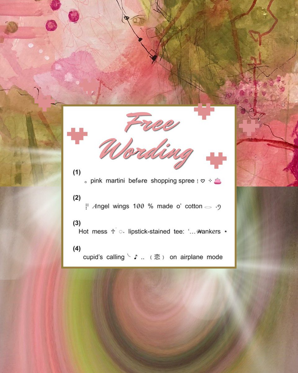 vulsture's tweet photo. ㅤㅤㅤㅤㅤㅤㅤㅤㅤㅤ
ㅤ𓏵  GIVEAWAY  —  WORDING  ꫶͟   𓏵

Empat  short  bio  telah  disiapkan  untuk  diklaim  secara  gratis.  Bingkisan  ini  merupakan  titipan  hangat  dari  Kak  @xebiz . Cermati  ketentuan  berikut  sebelum  berpartisipasi!

ㅤEnd: TBA    |    #zonauangㅤ https://t.co/YUp61Xl3xm
