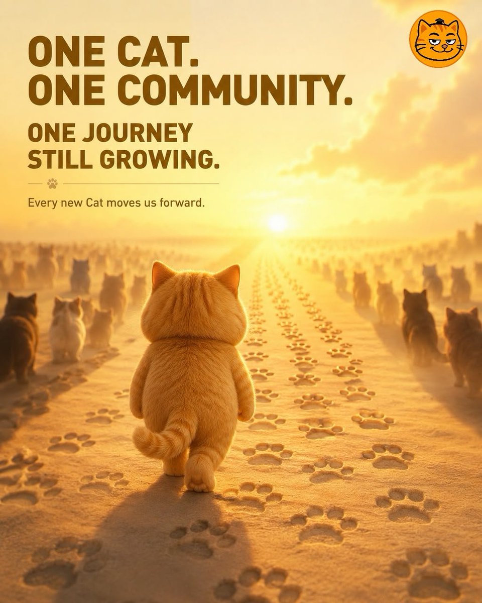 Coincat_Global's tweet photo. Every Cat leaves a mark.
Every step moves us forward.
The journey keeps growing.

#CoinCat #CCAT https://t.co/0ze2q2lEGD