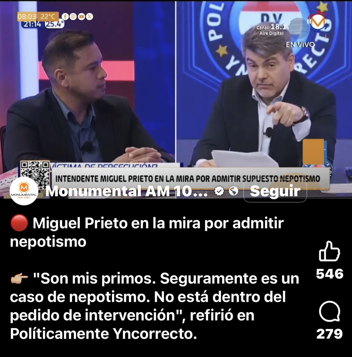 bachinunezpy's tweet photo. El perseguido político que reconoce en vivo y en directo permitir planillerismo y nepotismo…
mientras a mí me investigan por ejecutar lo que está en el presupuesto.
¿Justicia selectiva? https://t.co/fLB3Ux2R2W