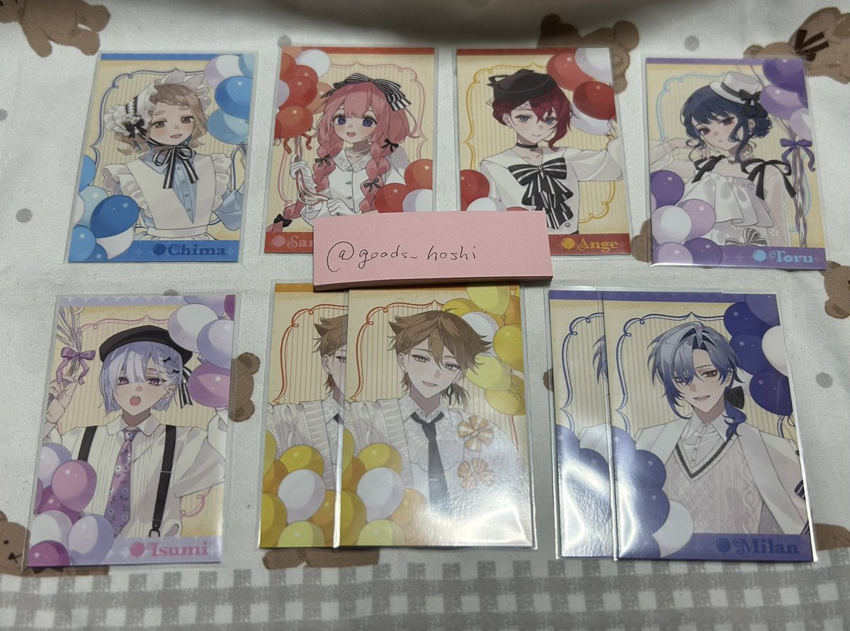 goods_hoshi's tweet photo. 【交換　買取】 にじさんじ ふわふわバルーン ランダムチェキ風カード ランダムチェキ 

譲)画像１枚目
求)画像２枚目

郵送希望
まとめて優先
買取も行っております。
検索からでもお気軽にお声掛けください。 https://t.co/bNSIEjdnQY