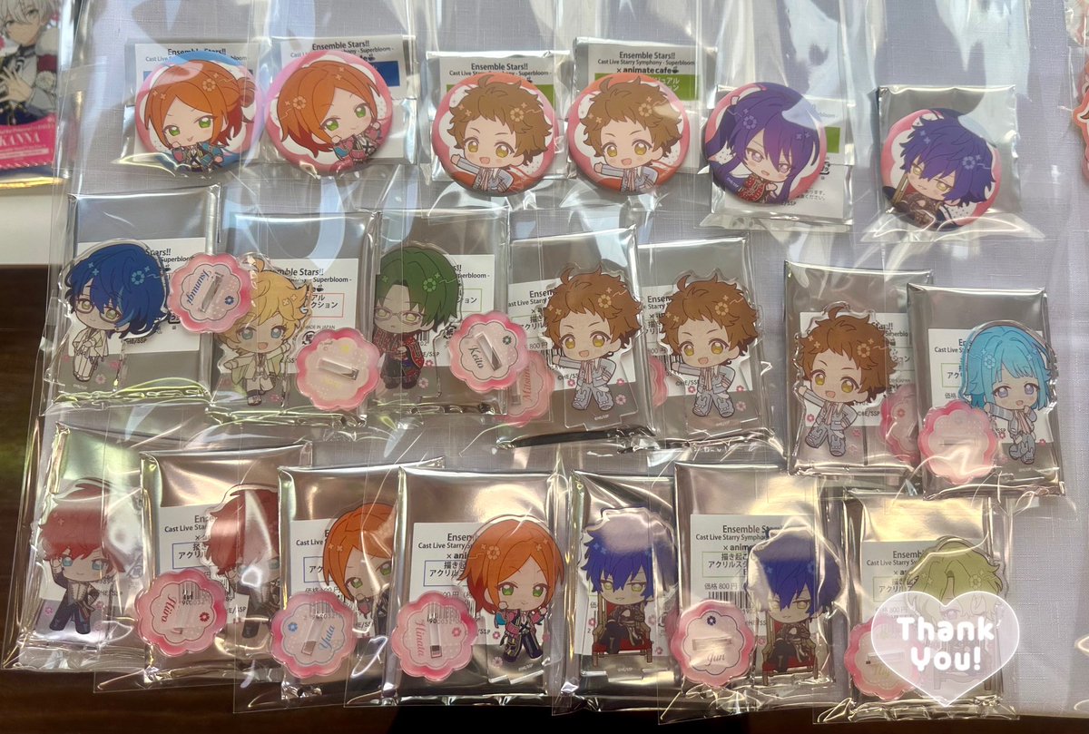 umaumaraise's tweet photo. 【交換/譲渡】あんスタ アニカフェ 缶バッジ アクスタ ステッカー キーホルダー

【譲】画像参照

【求】アクスタ ジュイス、チトセ(友人分)
缶バ 茨、ライカ
定価+送料

都内手渡し、郵送 https://t.co/lZnOWI2iRs