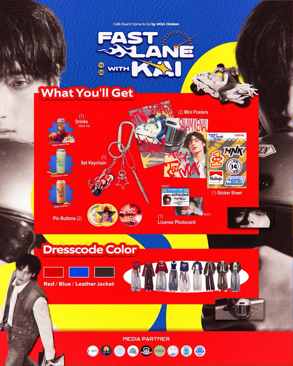 moa_cirebon's tweet photo. 🏁FAST LANE WITH KAI : Celebrating Hueningkai at Full Speed🏍️

— Hueningkai's birthday come &amp; go cafe event by @moa_cirebon

📍Daily Dose Coffee, Kesambi
🗓️ Sunday, 16 August 2026
⏰ 11.00 - 14.00
🎟️ 65k (include drink)
dresscode : blue, red, or leather jacket https://t.co/MNElqQSLUx