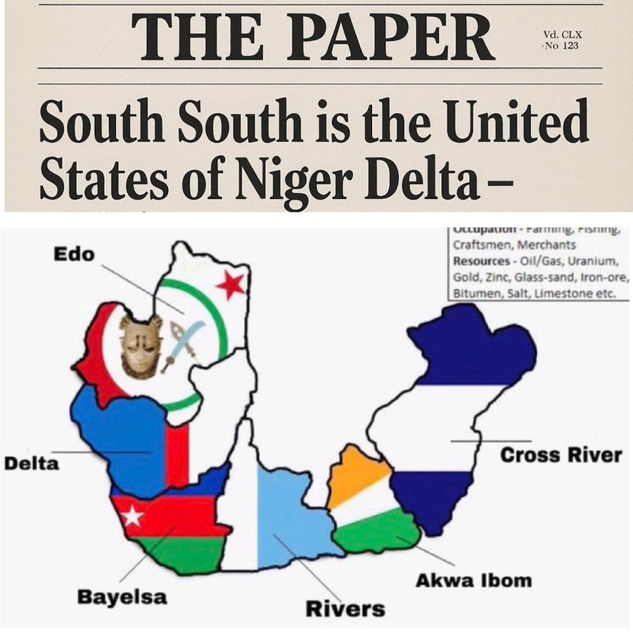 3rdking2's tweet photo. South South republic or nothing:

Na only Edo State we go remove 🤣

Edo people no dey behave like southteners. https://t.co/BmLInBo5zr