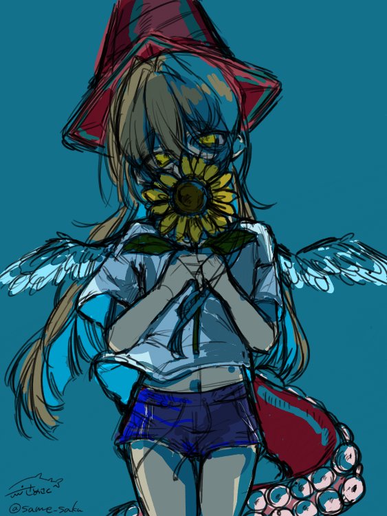 same_saku_'s tweet photo. 思ったより人外感がでて大満足なカラーラフ
#絵描きさんフォロバ１００ https://t.co/ymf7XBuTob