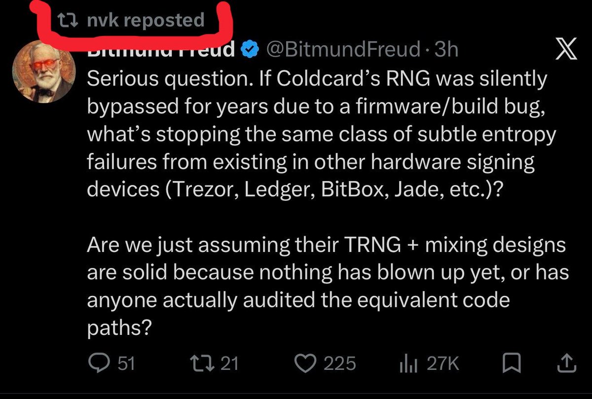 MichaelLevin's tweet photo. This is such a bad look @nvk 

Please focus every free second on helping your customers. You shouldn’t have time to throw stones from a glass house and try to cause further panic. 

Obviously, as a community, we should not trust, but verify. But, this is tone deaf. https://t.co/6hNjKjLf4W