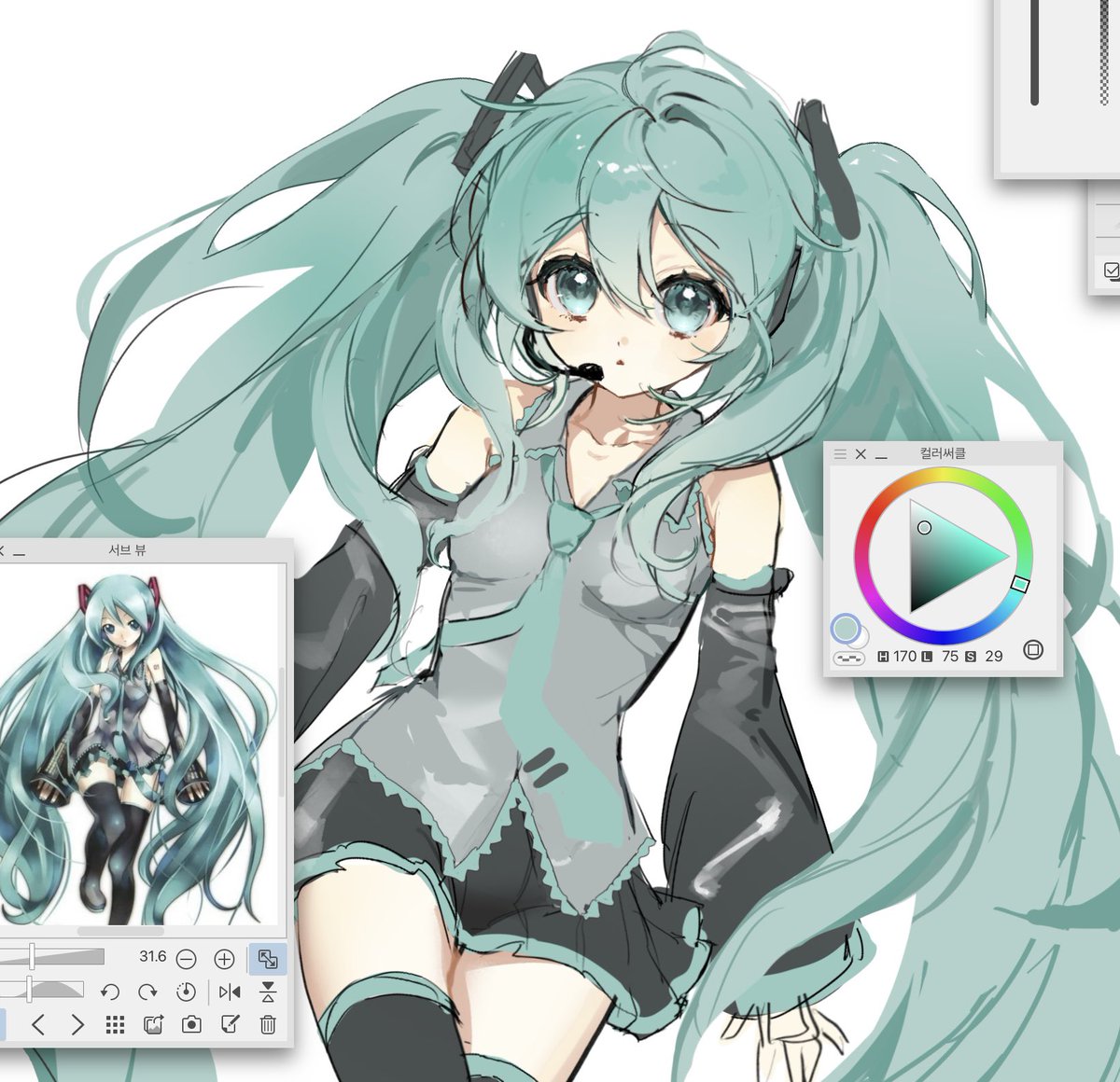 anewcae_0515's tweet photo. #初音ミク 간단하게.. https://t.co/6Z6yNw63re