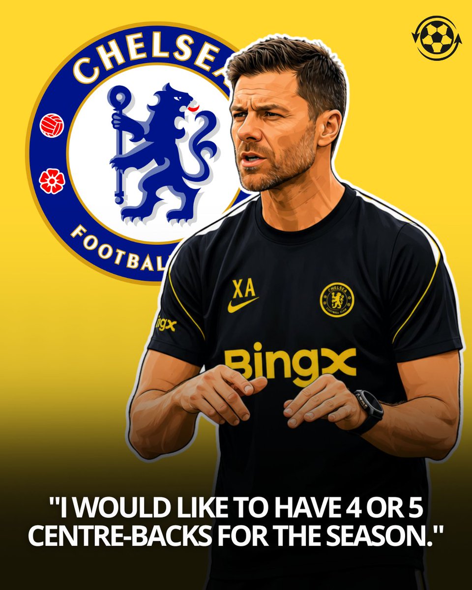 DeadlineDayLive's tweet photo. 🚨🇪🇸 Xabi Alonso was asked about having 10 centre-backs in the Chelsea squad and this was his response:  

🗣️ "I would like to have 4 or 5 centre-backs for the season."

Which players will be sold or forced to leave?

🇫🇷 Maxence Lacroix
🏴󠁧󠁢󠁥󠁮󠁧󠁿 Levi Colwill
🇫🇷 Wesley Fofana
🇸🇳🇫🇷 Mamadou Sarr
🇦🇷 Aaron Anselmino
🏴󠁧󠁢󠁥󠁮󠁧󠁿 Josh Acheampong
🇳🇱 Jorrel Hato
🇫🇷 Benoît Badiashile
🇫🇷 Axel Disasi
🏴󠁧󠁢󠁥󠁮󠁧󠁿 Trevoh Chalobah