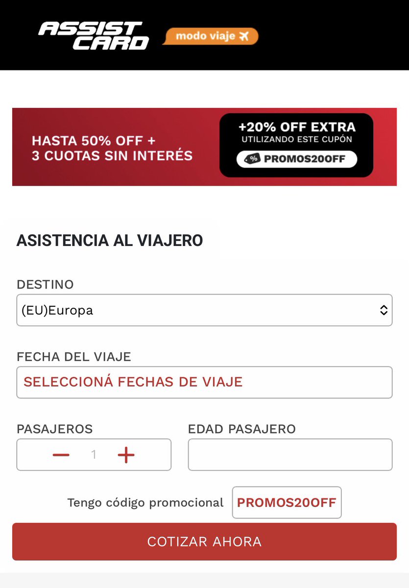 chicodlasmillas's tweet photo. 🚨Solo hasta mañana 

Assist Card al mejor precio🚨

https://t.co/M0BttrRXPW

Asistencia al viajero de Assist Card 

✅Con hasta 50% off 🔥🔥🔥

MÁS CUPÓN 

PROMOS20OFF

✅20% extra

Queda desde tres cuotas de 66.000$ la asistencia anual de múltiples viajes por un año

Solo desde este link: 
 
👇 
 
https://t.co/M0BttrRXPW