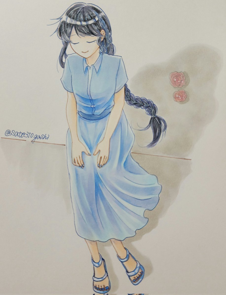 sato310gashi's tweet photo. 過去絵失礼します
うちocの才花ちゃんおめでとう🎂 https://t.co/wYszdUKDad