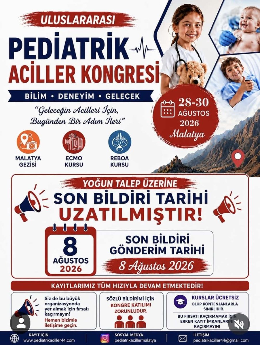 atuder1999's tweet photo. https://t.co/N11XYzGEyH Sözlü bildiri son gönderim tarihi 08 Ağustos 2026 tarihine kadar uzatılmıştır. https://t.co/MJvL3Jh69l