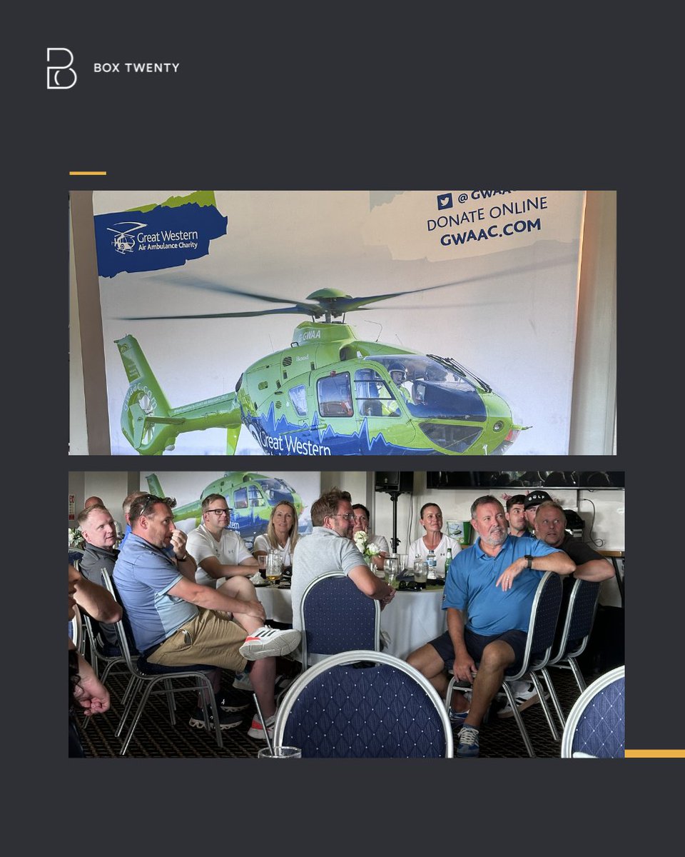 _BoxTwenty's tweet photo. Paul was pleased to represent Box Twenty at this year's Great Western Air Ambulance Charity (GWAAC) Golf Day, supporting a fantastic cause that provides lifesaving critical care and air ambulance services across the region.

The event brought together businesses and supporters for an enjoyable day of golf while raising over £10k in vital funds for GWAAC.

A big thank you to the organisers for putting together such a successful day, to Sulli Gardner for the kind invitation and to Andrew Heath and James Seymour, fantastic playing partners on the day, it was great fun!! Most importantly, thank you to the GWAAC team for the invaluable work they carry out every day.

#BoxTwenty #GWAAC #AirAmbulance #GivingBack #Networking