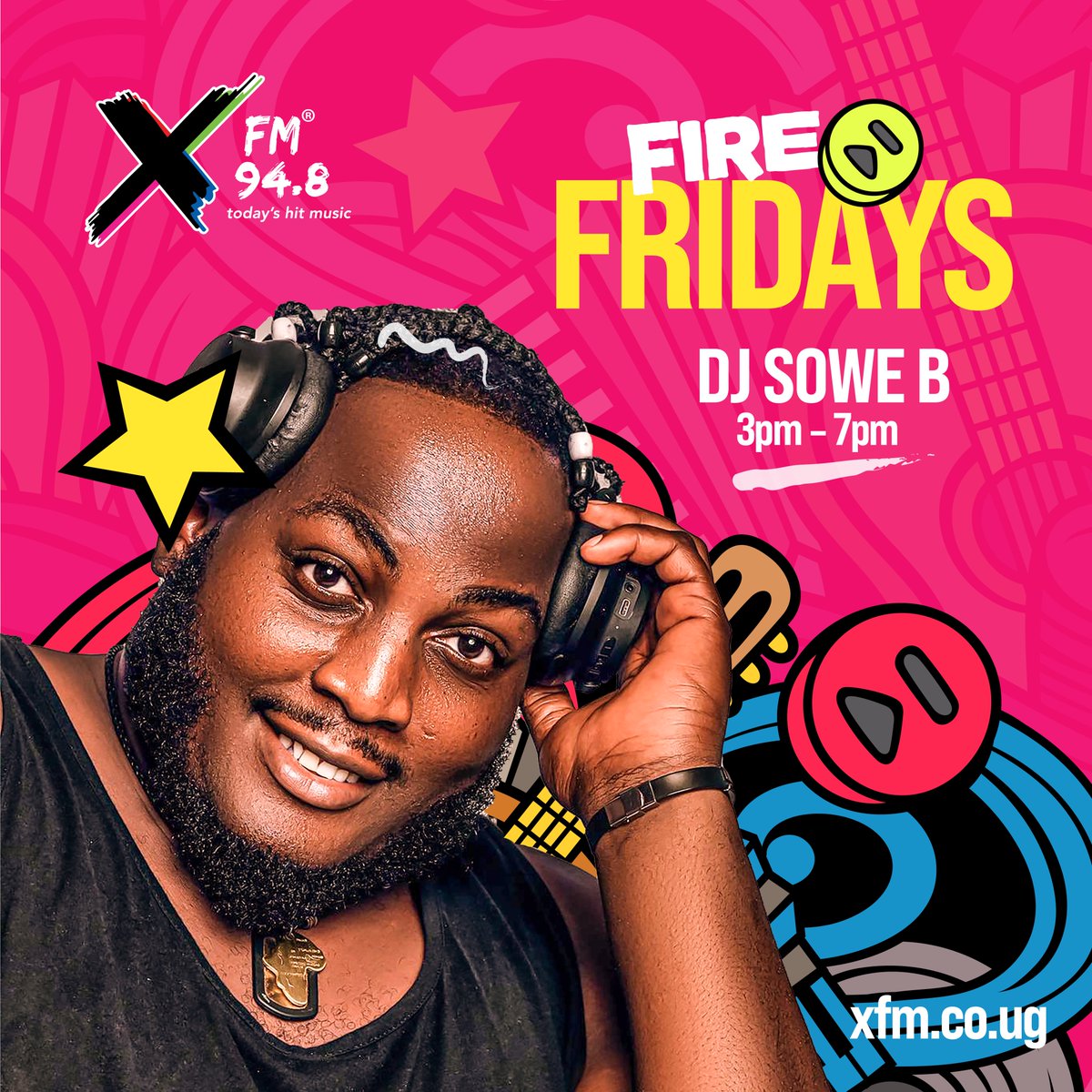 XfmUG's tweet photo. Friday is heating up! π₯ @DjSoweB1 is bringing you the hottest mixes as you head into your weekend.
Tune in to 94.8 X FM.
#FireFriday #FreshX https://t.co/fXdbsZ9NGM