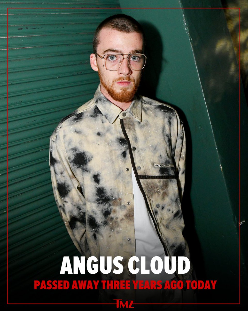 TMZ's tweet photo. "Euphoria" star Angus Cloud died three years ago today at age 25 🕊️💔 https://t.co/JMVpkrwEOU
